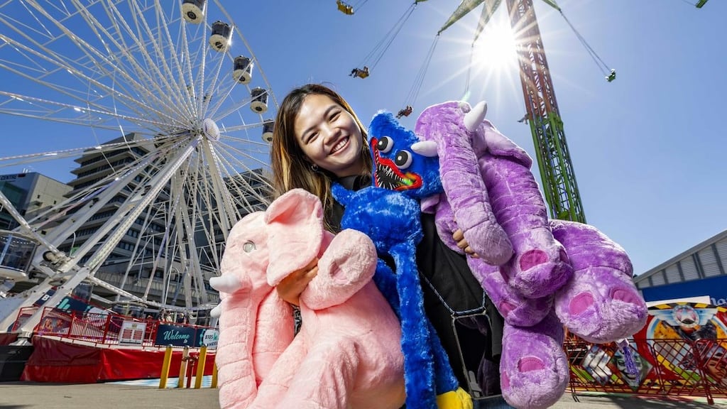 The iconic Ekka Strawberry Sundae being prepared with ice cream and fresh berries